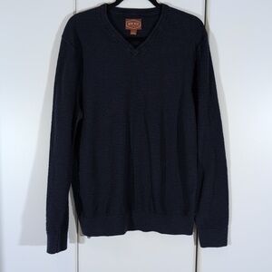 Red Ale by Alesbury Riverside Mens V-Neck Sweater Navy Blue Size Large